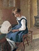 Camille Pissarro Jeanne Holding a Fan china oil painting artist